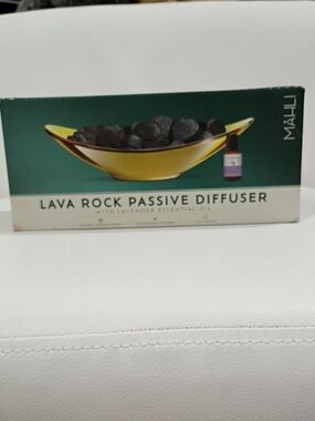 Mahli Lava Rock Passive Diffuser in Gold with Lavender Oil